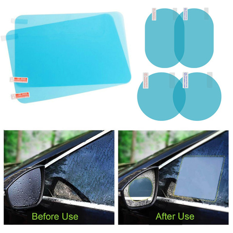 Película impermeable antiniebla para espejo retrovisor lateral de coche, película protectora transparente, reflectante, antiarañazos, 2 uds. ► Foto 1/6