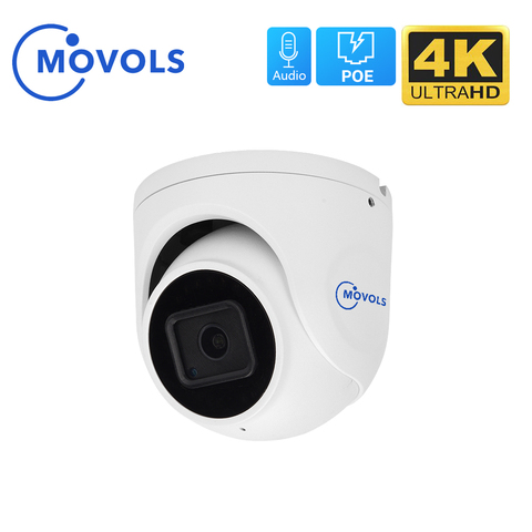 MOVOLS-cámara IP 4K de 8MP para exteriores, videocámara POE Sony IMX326, impermeable, P2P, ONVIF, con carcasa de Metal, micrófono CCTV, cámara de seguridad Doom ► Foto 1/6