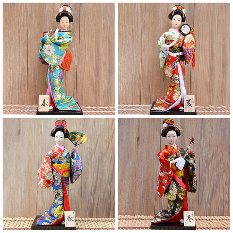 30cm tradicional japonés figuras Geisha estatuas Kimonos japoneses adornos de muñecas casa restaurante decoración de escritorio, regalos ► Foto 1/6