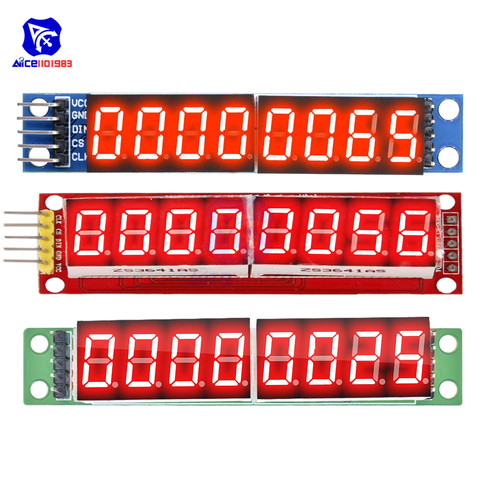 Módulo de Control de pantalla LED de 8 dígitos diymore MAX7219 para Arduino 3,3 V 5V microcontrolador Serial de 7 segmentos ► Foto 1/6