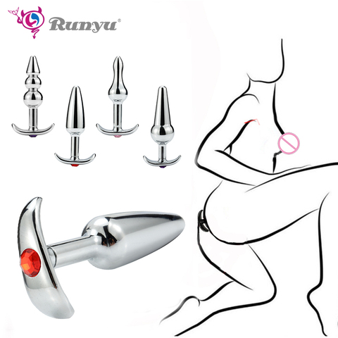 Íntima ancla de Metal tapón Anal con joyería suave tacto tapón de trasero sin vibrador Anal cuenta dilatador Anal juguetes anales para hombres/mujeres ► Foto 1/6