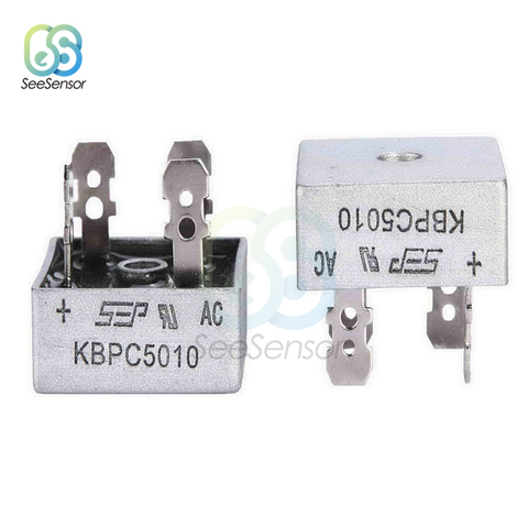 KBPC5010 rectificador de puente de diodo de una sola fase 50A 1000V KBPC 5010 componentes electrónicos de diodo rectificador de potencia ► Foto 1/6