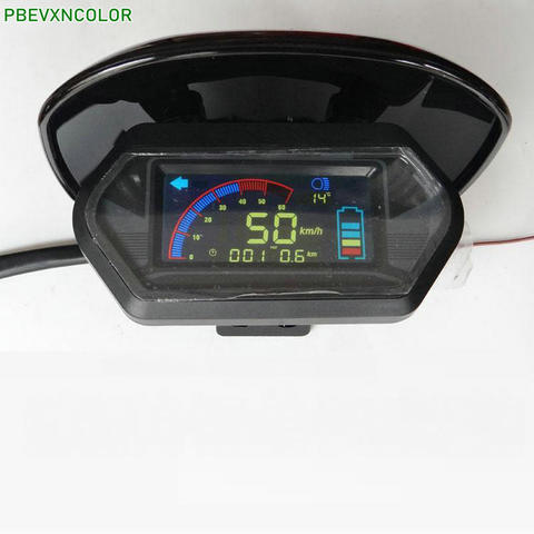 Pantalla LCD para moto eléctrica scooter motocicleta velocímetro odómetro con carcasa 48 V-96 v para pequeño indicador de batería de turtleking ► Foto 1/6