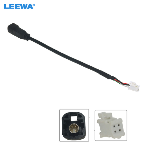 LEEWA auto-Radio Audio 4Pin Conector cambiador de adaptador de puerto para Volkswagen BORA Sagitar Magotan Touran Octavia USB Cable de transferencia ► Foto 1/6