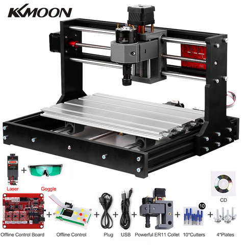 Fresadora láser para bricolaje, máquina de grabado CNC 3018 Pro, con router GRBL Control de 3 ejes, herramienta de tallado Pcb ► Foto 1/6