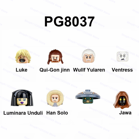 8 unids/set Jawa Qui-Gon Jinn Han Solo Ventress ensamblar bloques de construcción de ladrillos modelo de estrella cifras guerras juguete de los niños PG8037 ► Foto 1/1