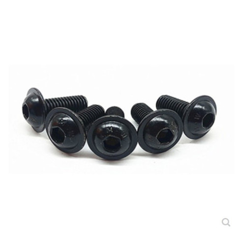 Cabeza de brida de botón medio redondo con arandela, perno hexagonal interno de 10-20 piezas, m4, m5, m6, m8, grado 10,9, negro ► Foto 1/3