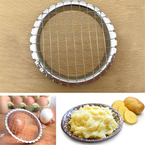 Cortador de huevos de acero inoxidable para el hogar, aparato de cocina con forma de rejilla, ensaladas, utensilios para rebanadora de setas, 1 Uds. ► Foto 1/4