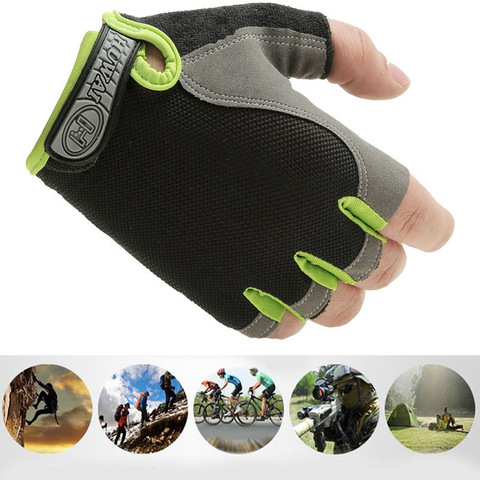 1 par de guantes de medio dedo para bicicleta de verano, guantes de malla de alta elasticidad transpirable, guantes antideslizantes para bicicleta de montaña, guantes de ciclismo para deportes al aire libre ► Foto 1/6