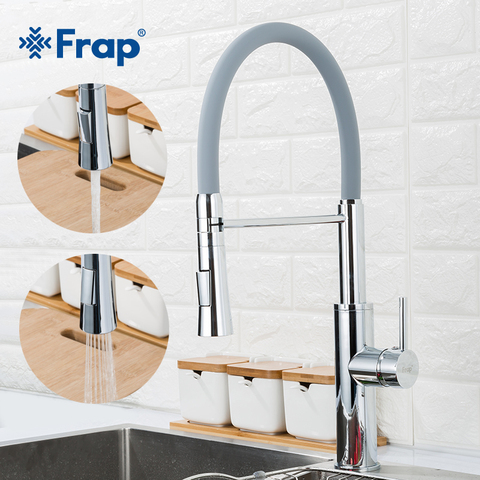 FRAP-grifo flexible de cocina, mezclador de agua de 3 colores, con caño de 2 vías, ahorro de agua ► Foto 1/6