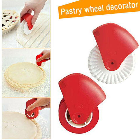 Cocina pasta herramienta de corte ayudante de masa para Pizza cortador de celosía pastelería pastel decoración de rueda de plástico de corteza para hornear herramientas ► Foto 1/6