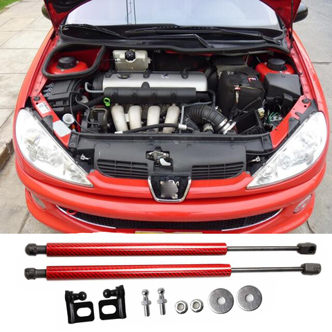 Para Peugeot 206 206CC GTi 180 RC 207i SD 1998-2016 frente capucha capó modificar amortiguadores de Gas amortiguador levantar apoya ► Foto 1/5