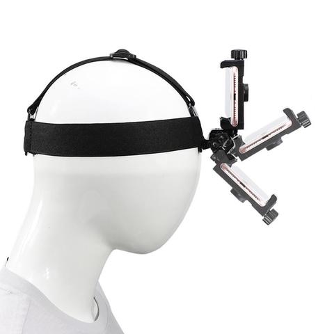 Soporte Universal para auricular, banda para la cabeza al aire libre correa para cámara, con pinza de teléfono móvil, para smartphone de 4,5 ~ 7 pulgadas y Gopro ► Foto 1/6