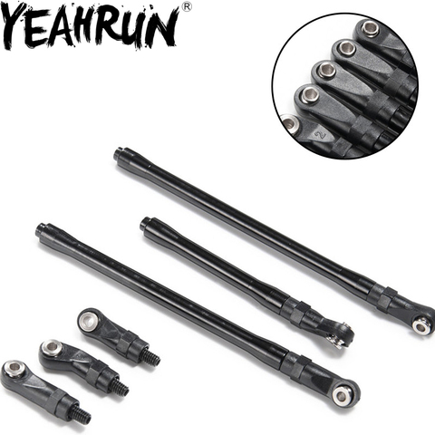 YEAHRUN 10 unids/set negro CNC aleación enlace vinculación de Axial SCX10 II 90046 1/10 RC Crawler ► Foto 1/1