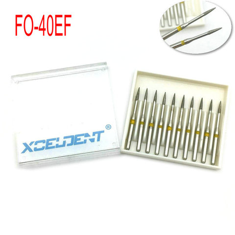 Brocas de alta velocidad para pulido y suavizado de dientes, 1 caja de pulidores dentales de diamante FG de 1,6mm, FO-40EF ► Foto 1/5