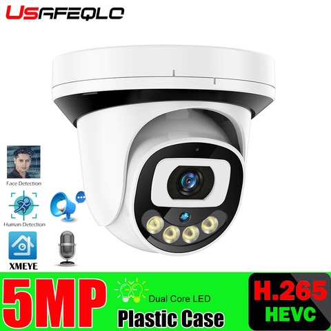 Cámara FHD de 5MP, 3MP, 2K, detección de movimiento, cámara IP de seguridad, matriz Dual, LED IR/Color, soporte de visión nocturna, NVR Onvif, Audio bidireccional ► Foto 1/6