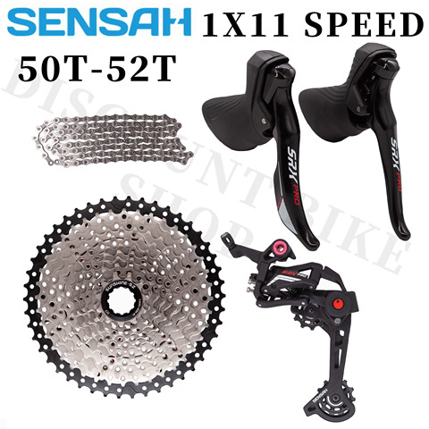 SENSAH-desviador de bicicleta de grava SRX PRO 1x11 velocidades, cassette, grupo de cambios de bicicleta de carretera, cadenas traseras CX 50T 52T ► Foto 1/6