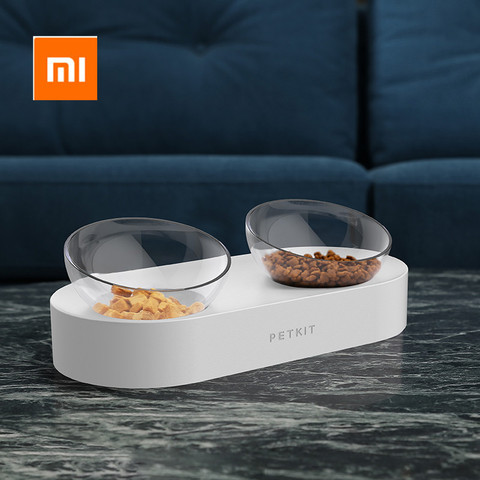 Xiaomi PETKIT-cuenco para mascotas, plato de alimentación, doble alimentador ajustable, taza de agua, cuencos para gatos, tazón para beber ► Foto 1/6