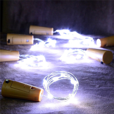 Guirnalda alimentada por batería de 30 LED de 3M, luces de botella de vino con cable de cobre de corcho, cadena de luces de hadas coloridas para decoración de bodas y fiestas ► Foto 1/1