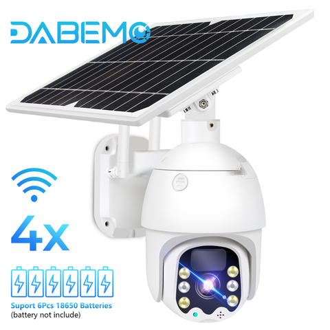 Cámara IP Solar de 1080P para exteriores, WIFI, 8W, batería recargable, domo de velocidad PTZ, impermeable de calle ► Foto 1/6