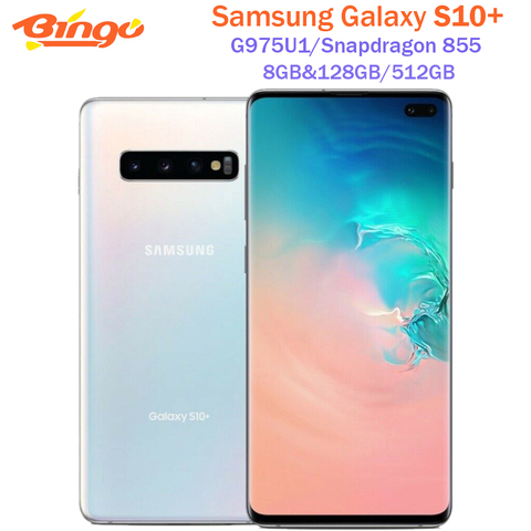 Samsung Galaxy S10 + S10 más G975U 128GB desbloqueado teléfono móvil Snapdragon 855 Octa Core 6,4 