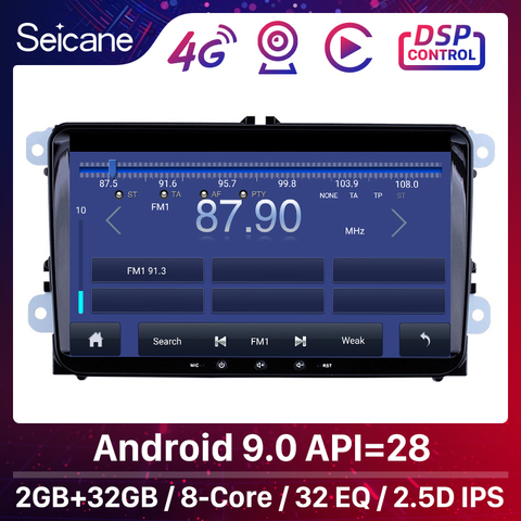 Seicane-Radio Multimedia con GPS para coche, Radio con reproductor, 2GB RAM, 32GB rom, navegador, para Volkswagen, Golf, Polo, Tiguan, Passat, b7, b6, SEAT, leon, Skoda, Octavia ► Foto 1/6