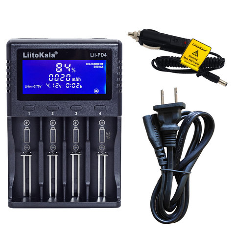 Liitokala-cargador de batería de litio Lii-202 100B Lii-PD4, 18650, 1,2, 3,7 V, 3,2 V, 3,85 V, 26650, 18350, 16340, 25500, NiMH ► Foto 1/6