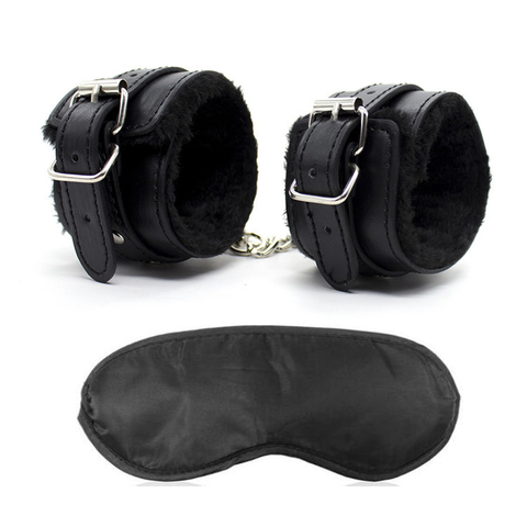 Juego de Bondage BDSM para mujer y parejas, esposas, máscara para los ojos, juego erótico para adultos, juguetes, productos sexuales, accesorios exóticos ► Foto 1/6