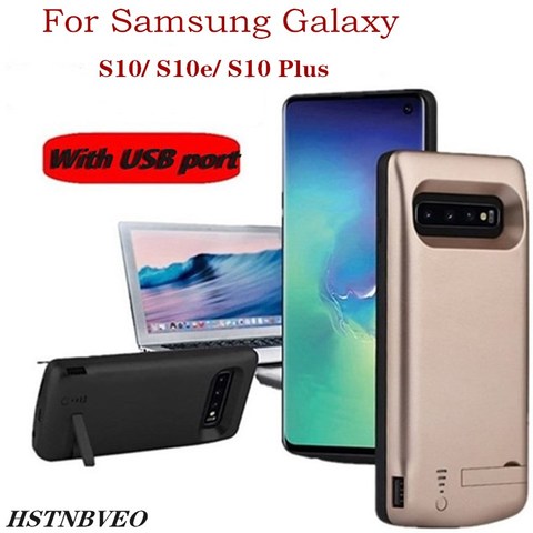 Funda de cargador de batería portátil para Samsung Galaxy S10 Plus S10e, paquete de energía de batería de respaldo, Cargador USB ► Foto 1/6