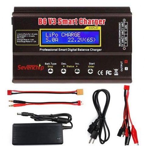 IMAX-cargador de batería B6 V3 80W 6A Lipo NiMh Li-ion ni-cd Digital RC, descargador de Balance Lipro + adaptador de 15V 6A ► Foto 1/6