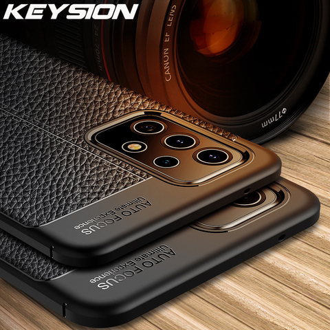 KEYSION-funda a prueba de golpes para Samsung, funda trasera suave de silicona con textura de cuero de lujo para Samsung A52 A72 5G A72 A32 ► Foto 1/1