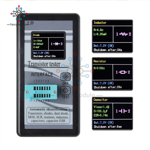 Probador de transistores multifunción M328, condensador Inductor de resistencia identificada automática, Detector de medidor ESR ► Foto 1/6