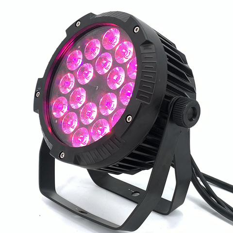 Luz led resistente al agua IP65 de 18x18W Par de luces LED RGBWA UV 6 en 1 DMX512, equipo profesional de DJ de escenario, luces de discoteca ► Foto 1/1