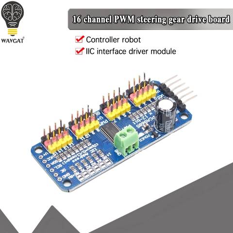 Interfaz I2C de 16 canales, 12 bits, PWM/servocontrolador, PCA9685 para Arduino Raspberry Pi, módulo de protección Servo DIY ► Foto 1/6