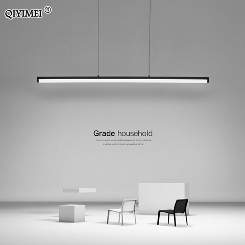 Iluminación LED minimalista de Luces colgantes modernas, iluminación regulable con Control remoto para comedor, sala de estudio, Lustre de lámpara colgante ► Foto 1/6