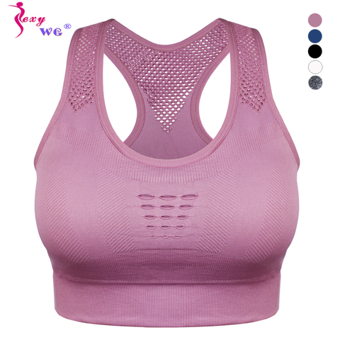 SEXYWG-Top deportivo para correr, Sujetador deportivo para Yoga, entrenamiento, gimnasio, Fitness, sin costuras, ropa interior acolchada de alto impacto, chaleco sin mangas ► Foto 1/6