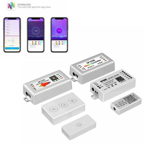 DC5v-24v LED control remoto bluetooth wifi ws2812b ws2811 Pixel LED bar SP105E SP106E SP107E SP108E SP110E SP501E SP601E SP608E ► Foto 1/6