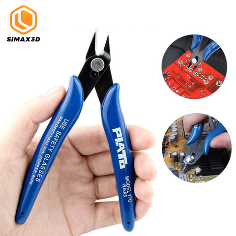 SIMAX3D práctica Cable Eléctrico cortador de corte electrónico alicates de corte al ras lado Snips inoxidable pinza de acero Mini herramientas de mano ► Foto 1/6