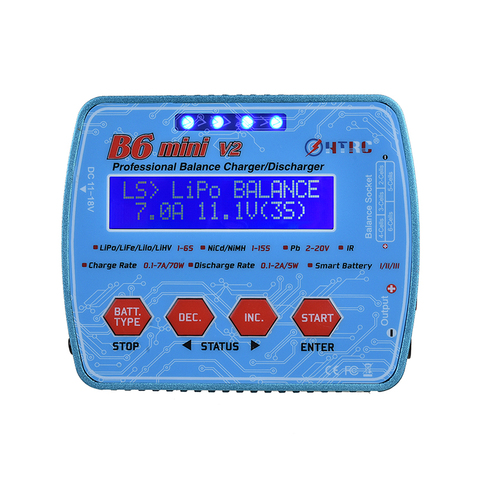 IMax B6 Mini V2 80W cargador de batería de Balance Digital RC PB Lipo Lihv LiIon LiFe NiCd NiMH descargador de batería inteligente ► Foto 1/3