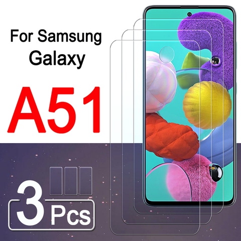 Protector de pantalla de vidrio a51 para samsung galaxy a 51 51a, lámina protectora, película de vidrio templado, 3 uds. ► Foto 1/6