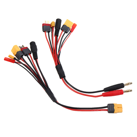 5In1 XT60/Banana macho de 4mm a Banana macho de XT60 XT30 DC5.5 T-Plug adaptador JST Cable para el modelo de RC SKYRC B6 B6mini B6AC ISDT 608 620 Q6 cargador ► Foto 1/6