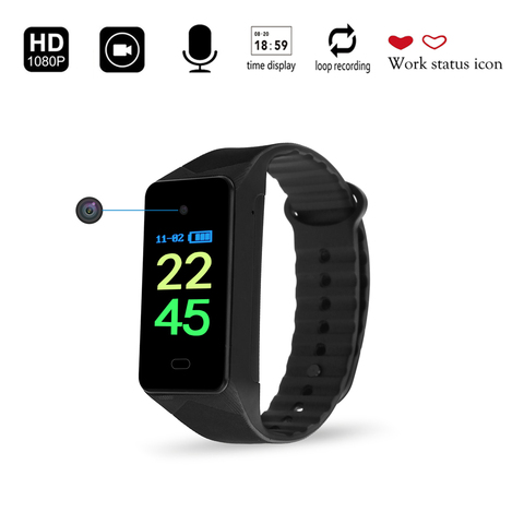 HD 1080P pulsera inteligente cámara Mini DV pulsera Digital profesional de grabadora de vídeo/voz portátil pequeño Cam ► Foto 1/6