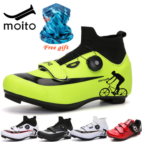 Zapatos de Ciclismo de montaña para hombre y mujer, zapatillas de deporte de alta calidad con autosujeción profesional, talla 47, para invierno ► Foto 1/6