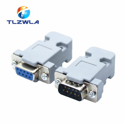 1 Uds RS232 conector de puerto serie DB9 hembra conector de conector enchufe 9 Pin cobre RS232 COM adaptador de plástico con 16mm/20mm/25mm/30mm/40mm ► Foto 1/6