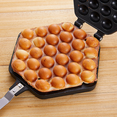 Huevo de bandeja para hornear pasteles molde Eggettes de hierro de aluminio de Hong Kong Waffle Maker molde no-revestimiento de magdalenas placa ► Foto 1/6