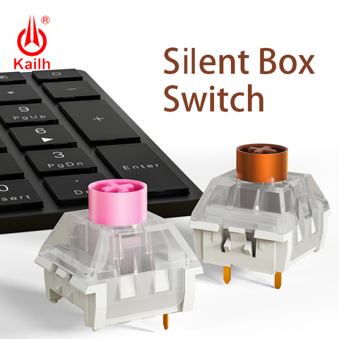 Kailh box-Teclado mecánico con interruptor silencioso, bricolaje, RGB, SMD, color rosa y marrón, a prueba de polvo, IP56, impermeable, Compatible con Cherry MX, 3 pines ► Foto 1/6