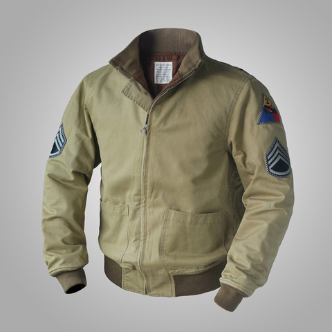 2022 furia mismo réplica M41 tanque de bolsillo de parche de chaqueta de lana Vintage WW2 hombre abrigo militar ejército otoño/primavera Outwear 36-44 # ► Foto 1/6