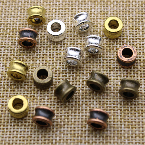 30 unids/lote agujero grande de 4,5mm, cuentas separadoras de Metal para la fabricación de joyas DIY hecho a mano fit Charm Bracelet joyería hallazgos Z863 ► Foto 1/5