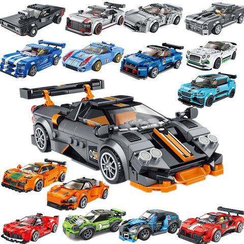 Speed Champions-Conjuntos de Super Racers para niños, modelos Juguetes de bloques de construcción, vehículos deportivos de ciudad, coche de carreras, Kits de bloques Moc ► Foto 1/6