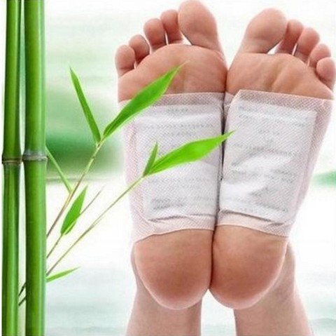 20 piezas = 10 + 10 parches adhesivos para desintoxicación Kinoki, almohadillas para los pies, toxinas corporales, limpieza adelgazante de los pies, herbaladhesivo ► Foto 1/2